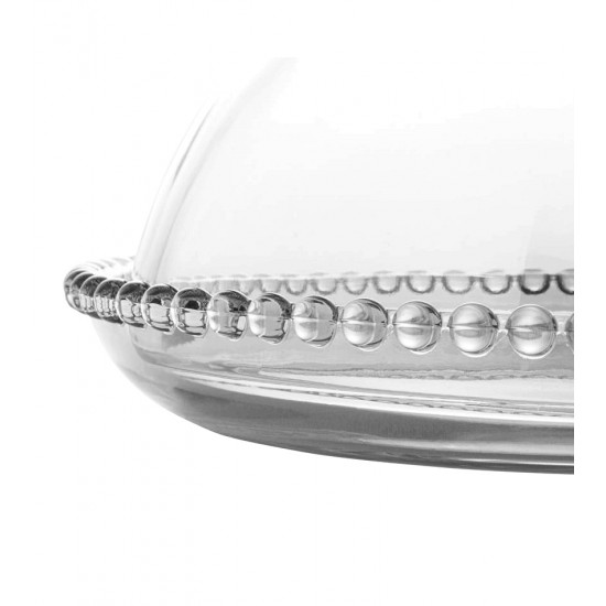 Queijeira 19,5cm Por 12cm Pearl De Cristal Ecológico Wolff